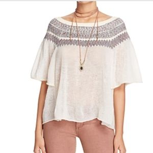 Free People Women's Flutter Sleeve Sweater